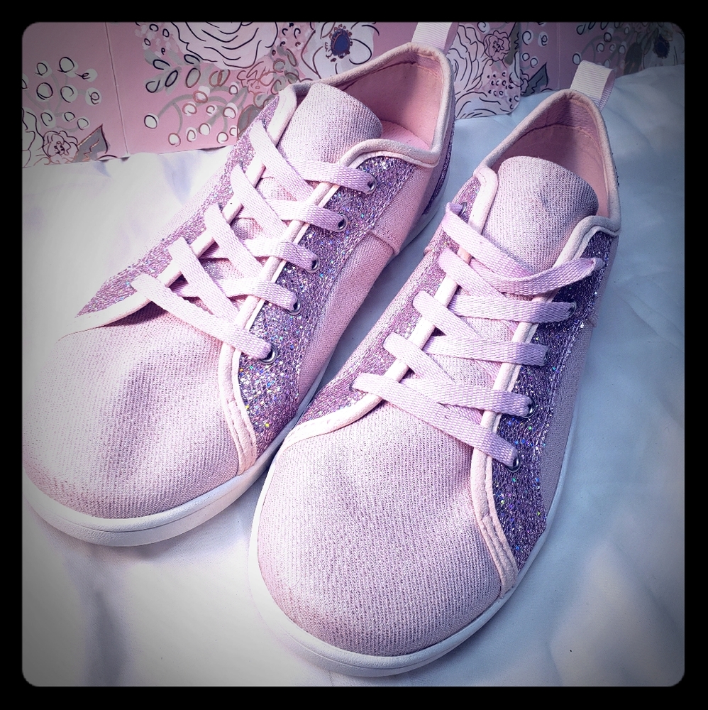 Baby Pink Glittery Causal Shoe